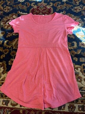 Maternity Pink Short-Sleeve Knit Top